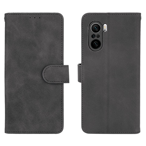 Funda de Cuero Cartera con Soporte Carcasa L01Z para Xiaomi Redmi K40 Pro 5G Negro