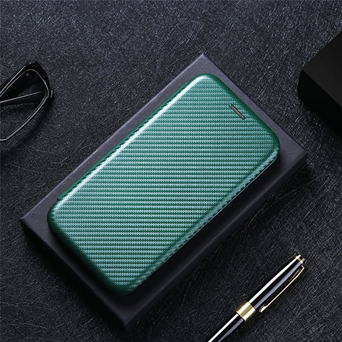 Funda de Cuero Cartera con Soporte Carcasa L01Z para Xiaomi Redmi Note 11 4G (2021) Verde