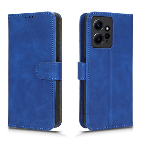 Funda de Cuero Cartera con Soporte Carcasa L01Z para Xiaomi Redmi Note 12 4G Azul