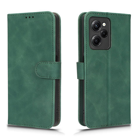 Funda de Cuero Cartera con Soporte Carcasa L01Z para Xiaomi Redmi Note 12 Pro Speed 5G Verde