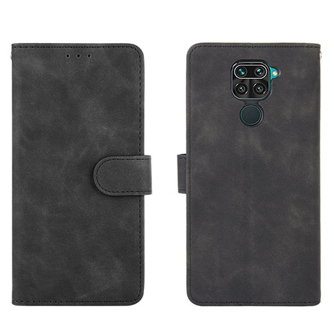 Funda de Cuero Cartera con Soporte Carcasa L01Z para Xiaomi Redmi Note 9 Negro