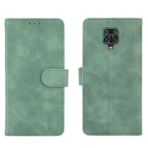 Funda de Cuero Cartera con Soporte Carcasa L01Z para Xiaomi Redmi Note 9 Pro Max Verde