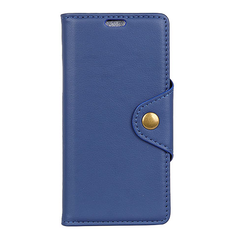 Funda de Cuero Cartera con Soporte Carcasa L02 para Alcatel 5V Azul