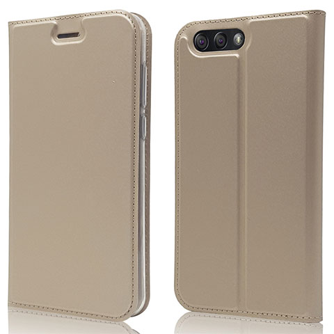 Funda de Cuero Cartera con Soporte Carcasa L02 para Asus Zenfone 4 ZE554KL Oro