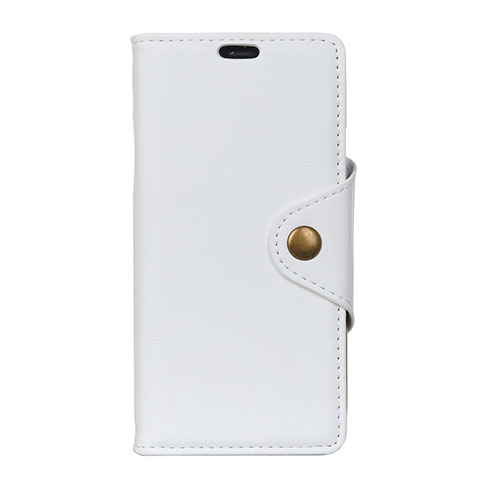 Funda de Cuero Cartera con Soporte Carcasa L02 para Asus Zenfone 5 ZS620KL Blanco