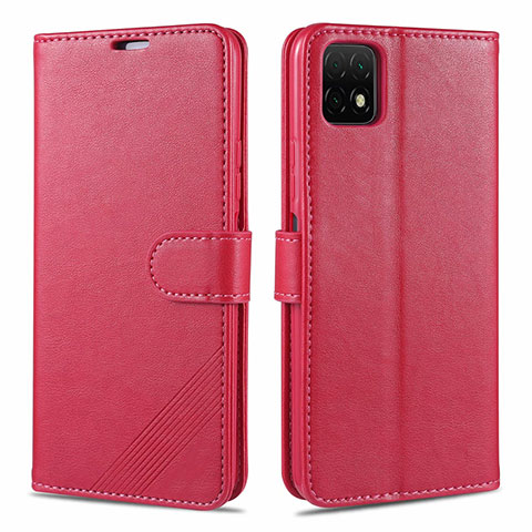 Funda de Cuero Cartera con Soporte Carcasa L02 para Huawei Enjoy 20 5G Rojo