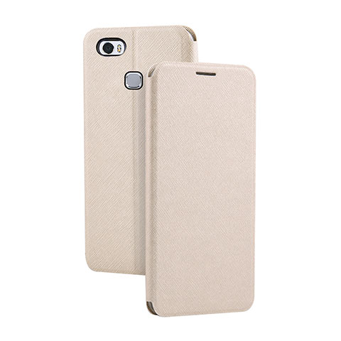 Funda de Cuero Cartera con Soporte Carcasa L02 para Huawei Honor V8 Max Beige