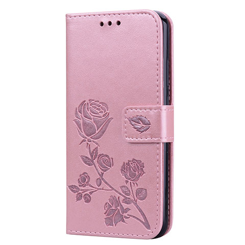 Funda de Cuero Cartera con Soporte Carcasa L02 para Huawei Nova 3e Oro Rosa