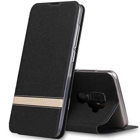 Funda de Cuero Cartera con Soporte Carcasa L02 para Huawei Nova 5i Pro Negro