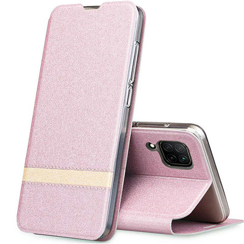 Funda de Cuero Cartera con Soporte Carcasa L02 para Huawei Nova 7i Oro Rosa