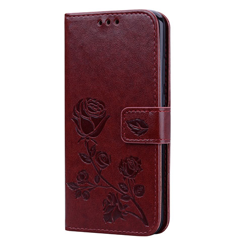 Funda de Cuero Cartera con Soporte Carcasa L02 para Huawei P20 Lite Marron