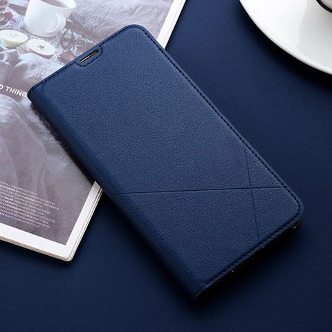 Funda de Cuero Cartera con Soporte Carcasa L02 para Huawei Y9s Azul