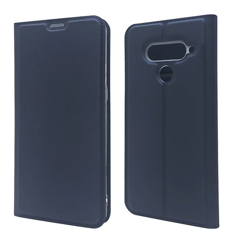 Funda de Cuero Cartera con Soporte Carcasa L02 para LG V50 ThinQ 5G Azul