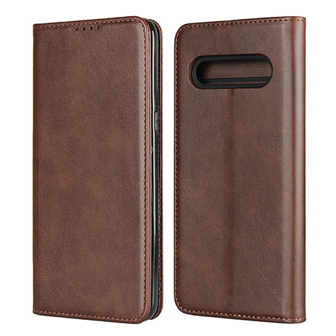 Funda de Cuero Cartera con Soporte Carcasa L02 para LG V60 ThinQ 5G Marron