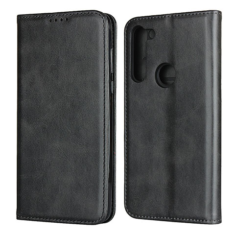 Funda de Cuero Cartera con Soporte Carcasa L02 para Motorola Moto G8 Power Negro