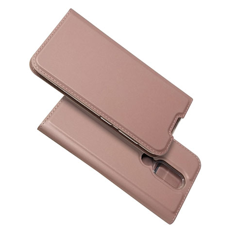 Funda de Cuero Cartera con Soporte Carcasa L02 para Nokia 4.2 Oro Rosa