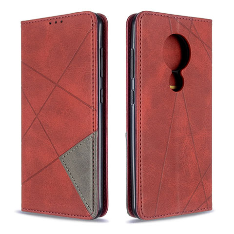 Funda de Cuero Cartera con Soporte Carcasa L02 para Nokia 6.2 Rojo