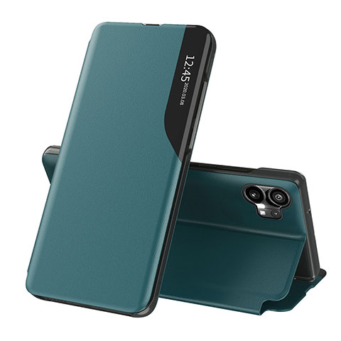 Funda de Cuero Cartera con Soporte Carcasa L02 para Nothing Phone 1 Verde