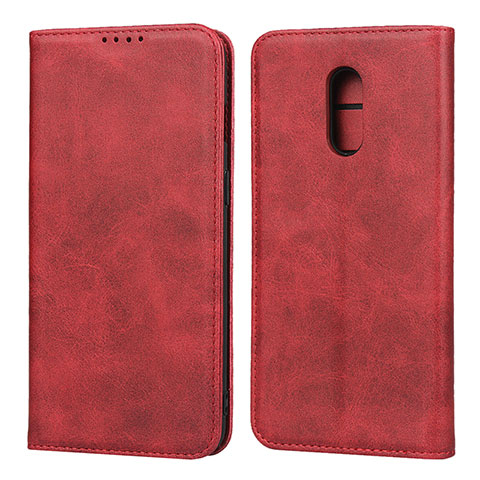 Funda de Cuero Cartera con Soporte Carcasa L02 para OnePlus 7 Rojo