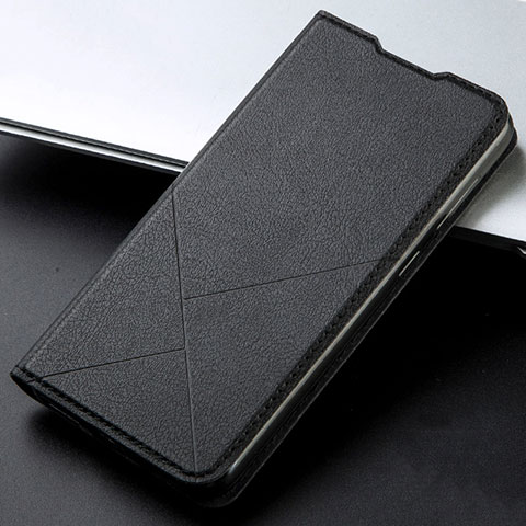 Funda de Cuero Cartera con Soporte Carcasa L02 para Oppo A52 Negro