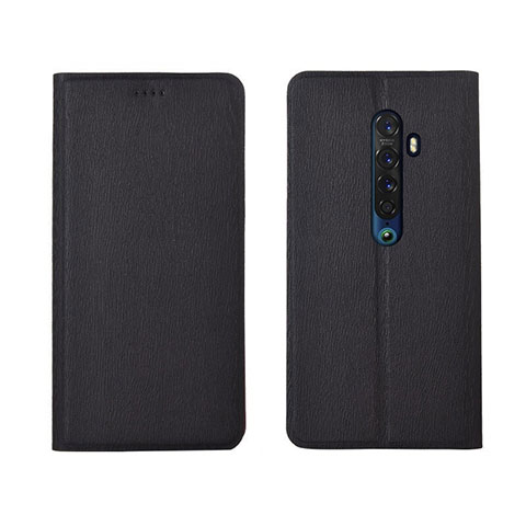 Funda de Cuero Cartera con Soporte Carcasa L02 para Oppo Reno2 Negro