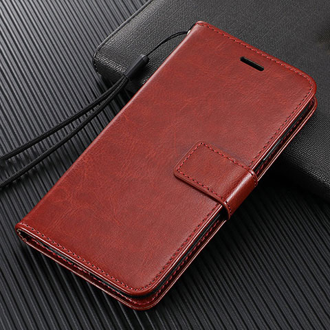 Funda de Cuero Cartera con Soporte Carcasa L02 para Oppo Reno3 Pro Marron