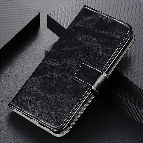 Funda de Cuero Cartera con Soporte Carcasa L02 para Oppo Reno4 F Negro