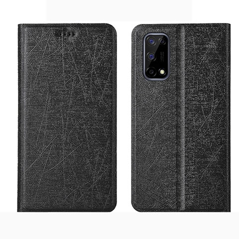 Funda de Cuero Cartera con Soporte Carcasa L02 para Realme Narzo 30 Pro 5G Negro