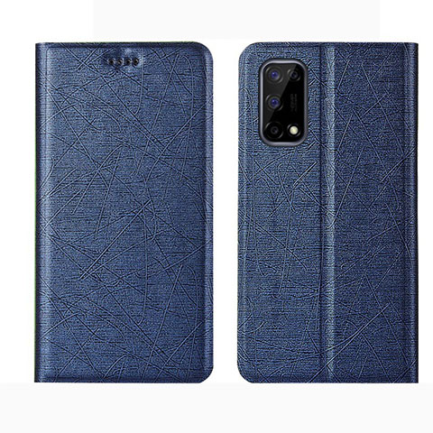 Funda de Cuero Cartera con Soporte Carcasa L02 para Realme V5 5G Azul