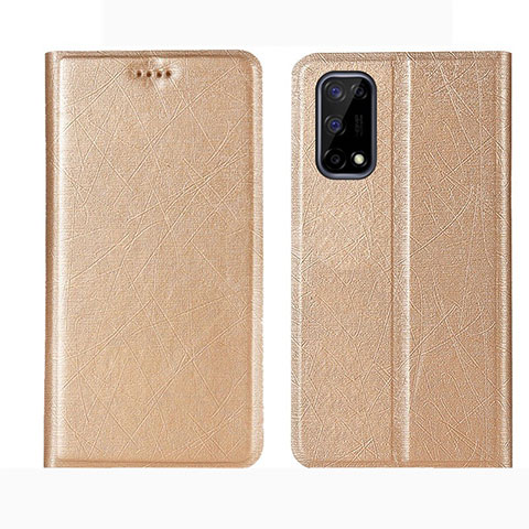 Funda de Cuero Cartera con Soporte Carcasa L02 para Realme V5 5G Oro