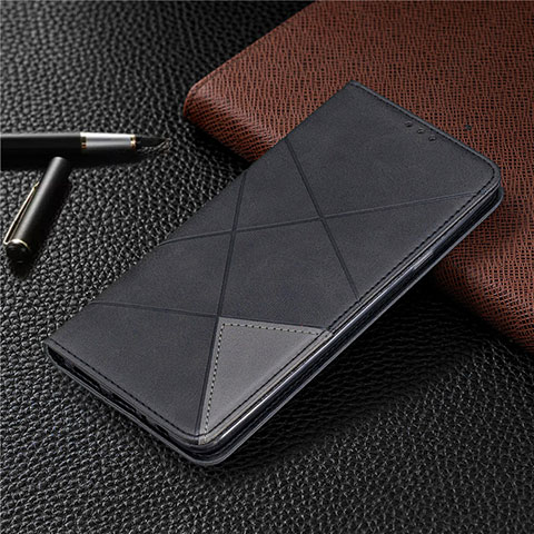 Funda de Cuero Cartera con Soporte Carcasa L02 para Samsung Galaxy A20s Negro