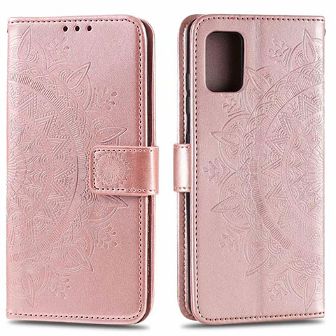 Funda de Cuero Cartera con Soporte Carcasa L02 para Samsung Galaxy A71 4G A715 Oro Rosa