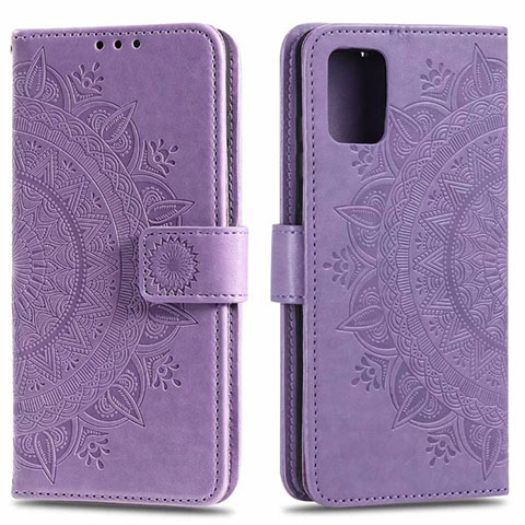 Funda de Cuero Cartera con Soporte Carcasa L02 para Samsung Galaxy A71 5G Morado