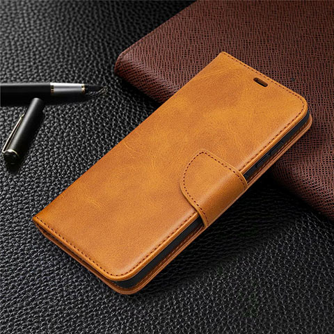 Funda de Cuero Cartera con Soporte Carcasa L02 para Samsung Galaxy S20 FE 4G Marron Claro