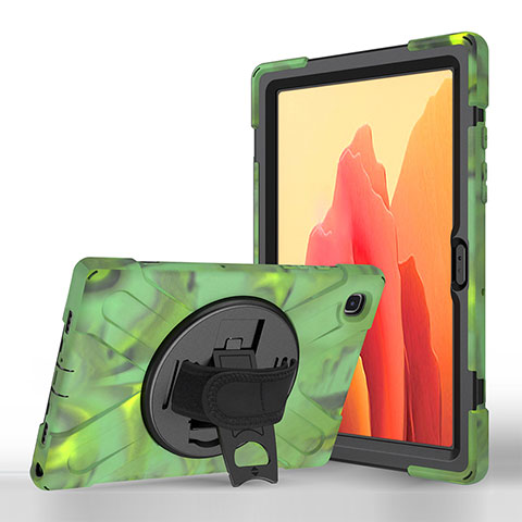 Funda de Cuero Cartera con Soporte Carcasa L02 para Samsung Galaxy Tab A7 Wi-Fi 10.4 SM-T500 Verde