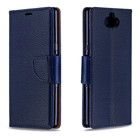 Funda de Cuero Cartera con Soporte Carcasa L02 para Sony Xperia 10 Plus Azul