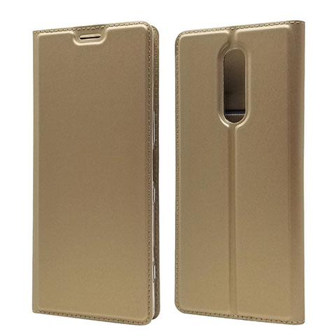 Funda de Cuero Cartera con Soporte Carcasa L02 para Sony Xperia XZ4 Oro