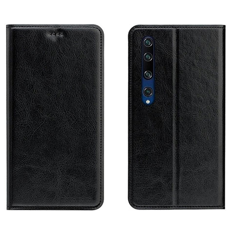 Funda de Cuero Cartera con Soporte Carcasa L02 para Xiaomi Mi 10 Negro