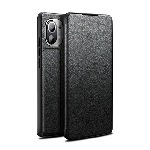 Funda de Cuero Cartera con Soporte Carcasa L02 para Xiaomi Mi 11 5G Negro