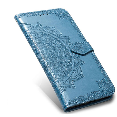 Funda de Cuero Cartera con Soporte Carcasa L02 para Xiaomi Mi Note 10 Lite Azul Cielo