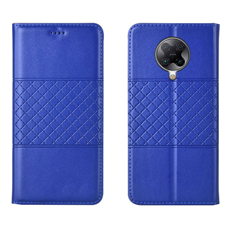 Funda de Cuero Cartera con Soporte Carcasa L02 para Xiaomi Poco F2 Pro Azul