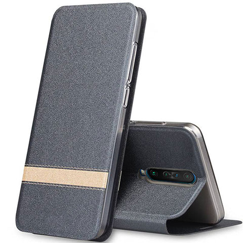 Funda de Cuero Cartera con Soporte Carcasa L02 para Xiaomi Poco X2 Gris