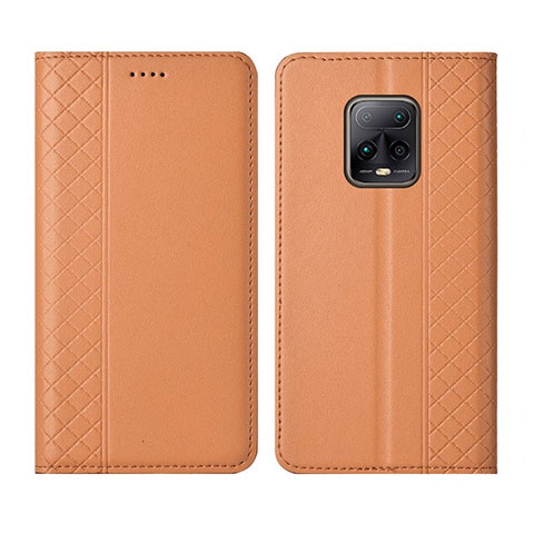 Funda de Cuero Cartera con Soporte Carcasa L02 para Xiaomi Redmi 10X Pro 5G Naranja