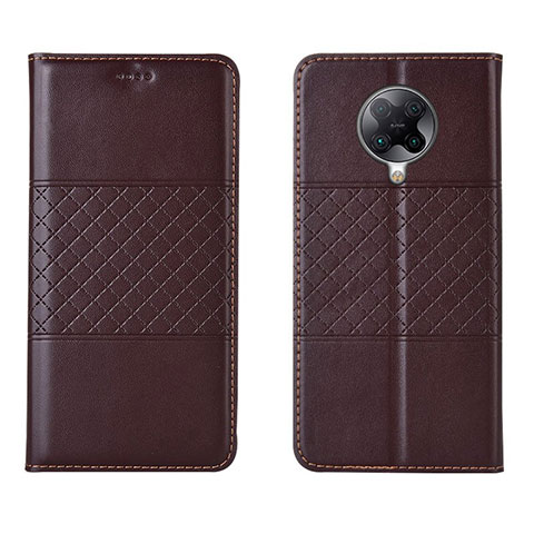 Funda de Cuero Cartera con Soporte Carcasa L02 para Xiaomi Redmi K30 Pro 5G Marron