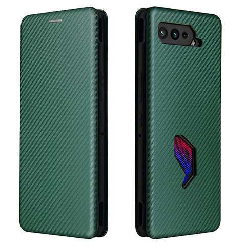 Funda de Cuero Cartera con Soporte Carcasa L02Z para Asus ROG Phone 5 Pro Verde