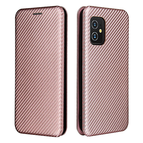 Funda de Cuero Cartera con Soporte Carcasa L02Z para Asus Zenfone 8 ZS590KS Oro Rosa