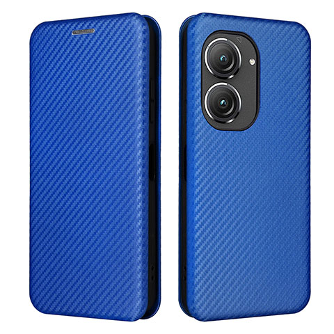 Funda de Cuero Cartera con Soporte Carcasa L02Z para Asus Zenfone 9 Azul