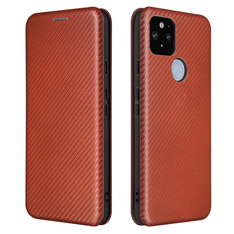 Funda de Cuero Cartera con Soporte Carcasa L02Z para Google Pixel 5a 5G Marron