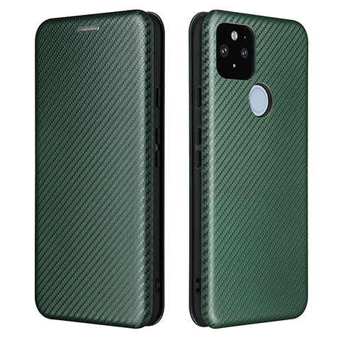 Funda de Cuero Cartera con Soporte Carcasa L02Z para Google Pixel 5a 5G Verde