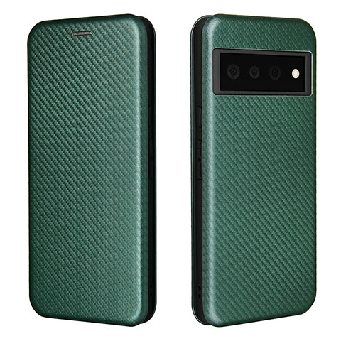 Funda de Cuero Cartera con Soporte Carcasa L02Z para Google Pixel 6 Pro 5G Verde